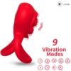 Anel Vibrador Coração Vermelho