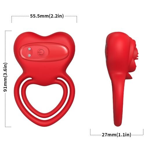 Anel Vibrador Coração Vermelho - Image 5