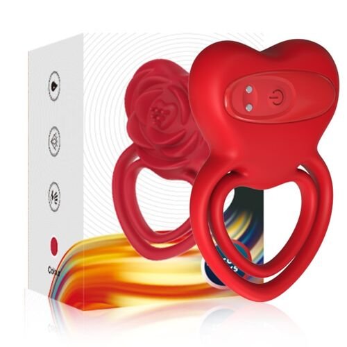 Anel Vibrador Coração Vermelho - Image 2