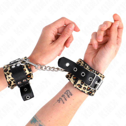 Pulseira de Couro Real Leopardo Ajustável