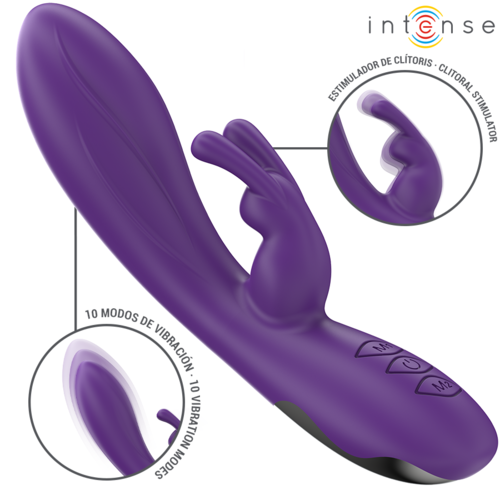 Rabbit Vibrador - 10 Vibrações Roxo - Image 2